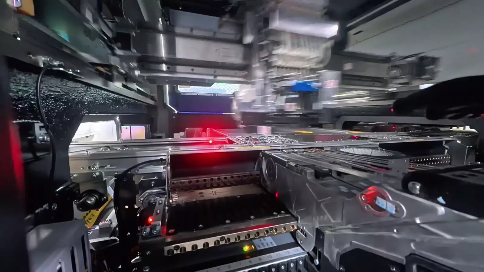 Automated SMT placement line inside the UNCORE factory in Dongguan